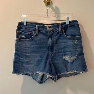 Levi’s high rise jean shorts. Size 30.